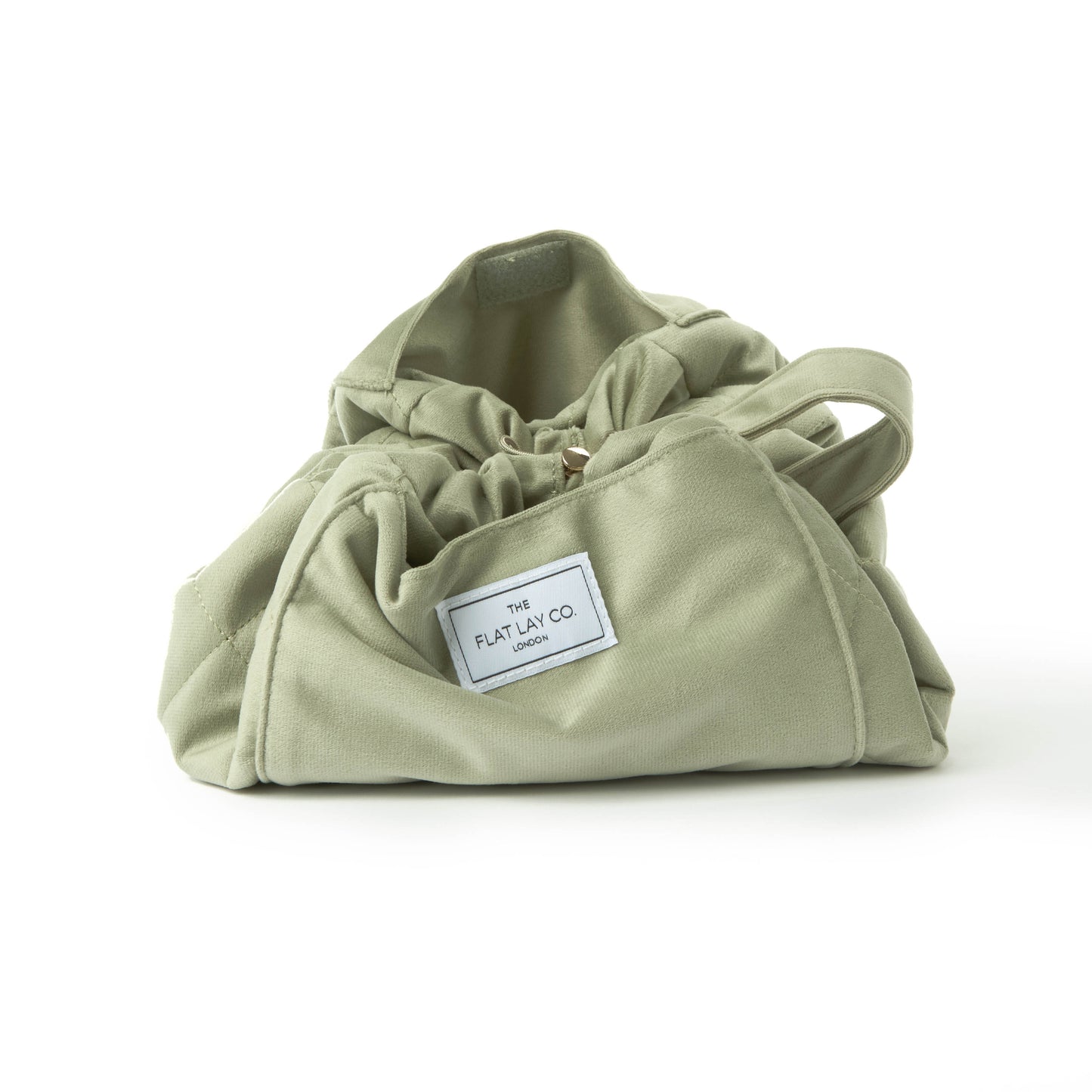 Drawstring & Brush Case Bundle - Sage Green Velvet