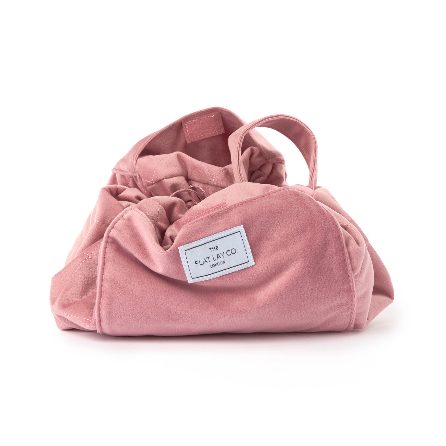 Drawstring & Pinsel-Case Set - Rosa Samt