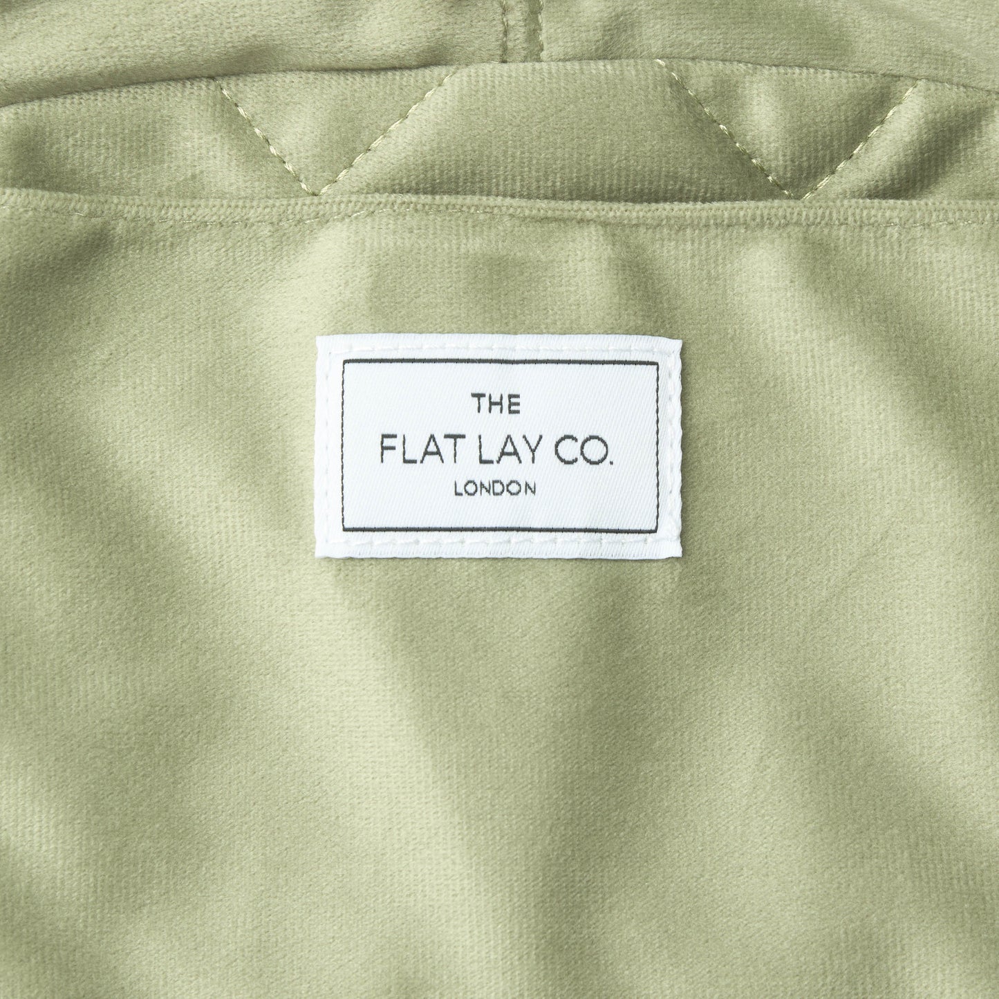 Drawstring Flat Lay Makeup Bag - Sage Green Velvet