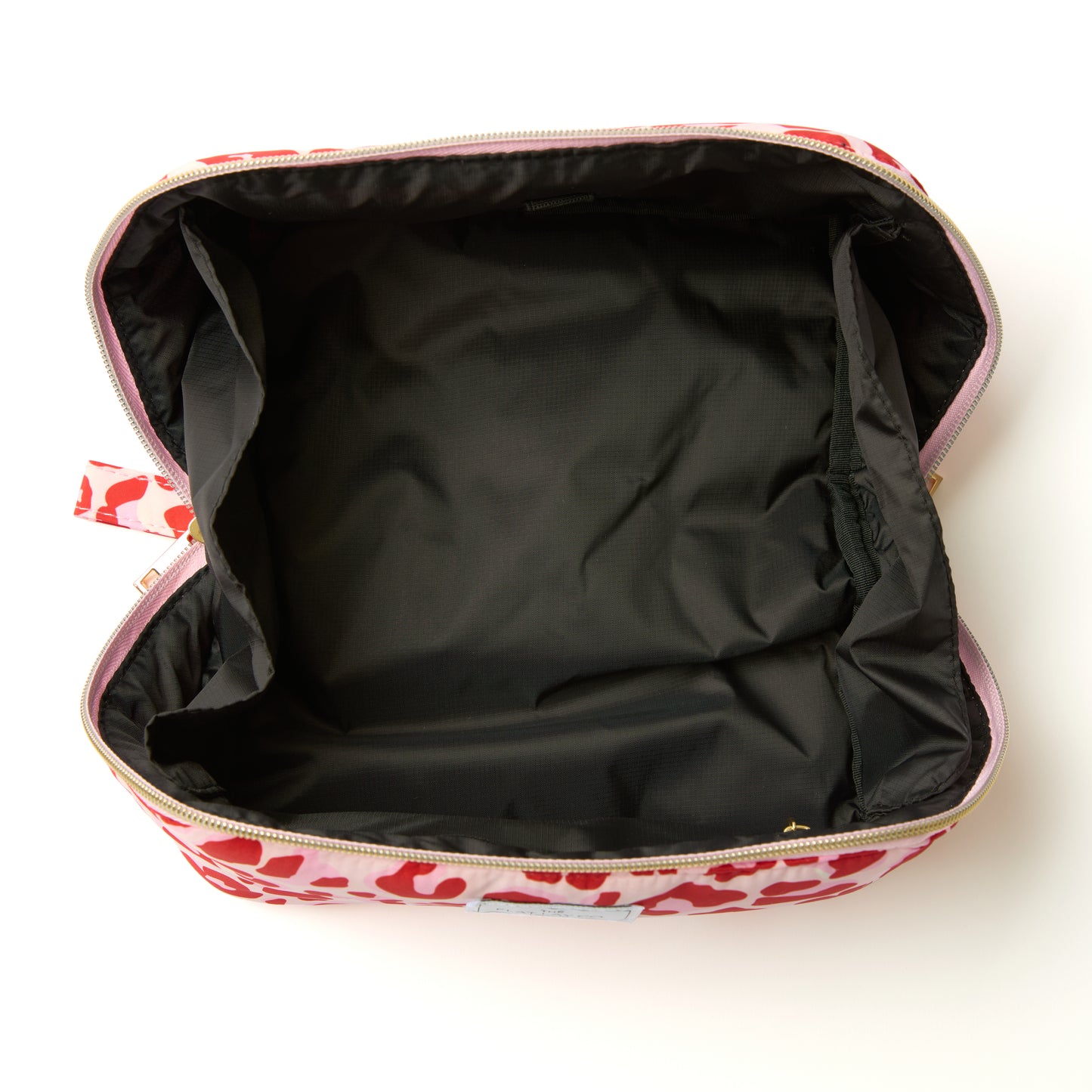 Box-Form Kosmetiktasche - Rosa Leo-Muster