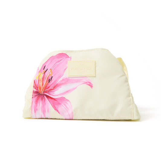 Drawstring Kosmetiktasche - Pinke Lilie