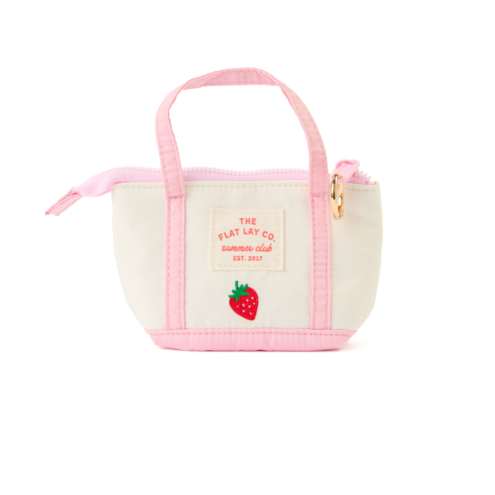 Mini Keyring Täschchen - Strawberries & Cream
