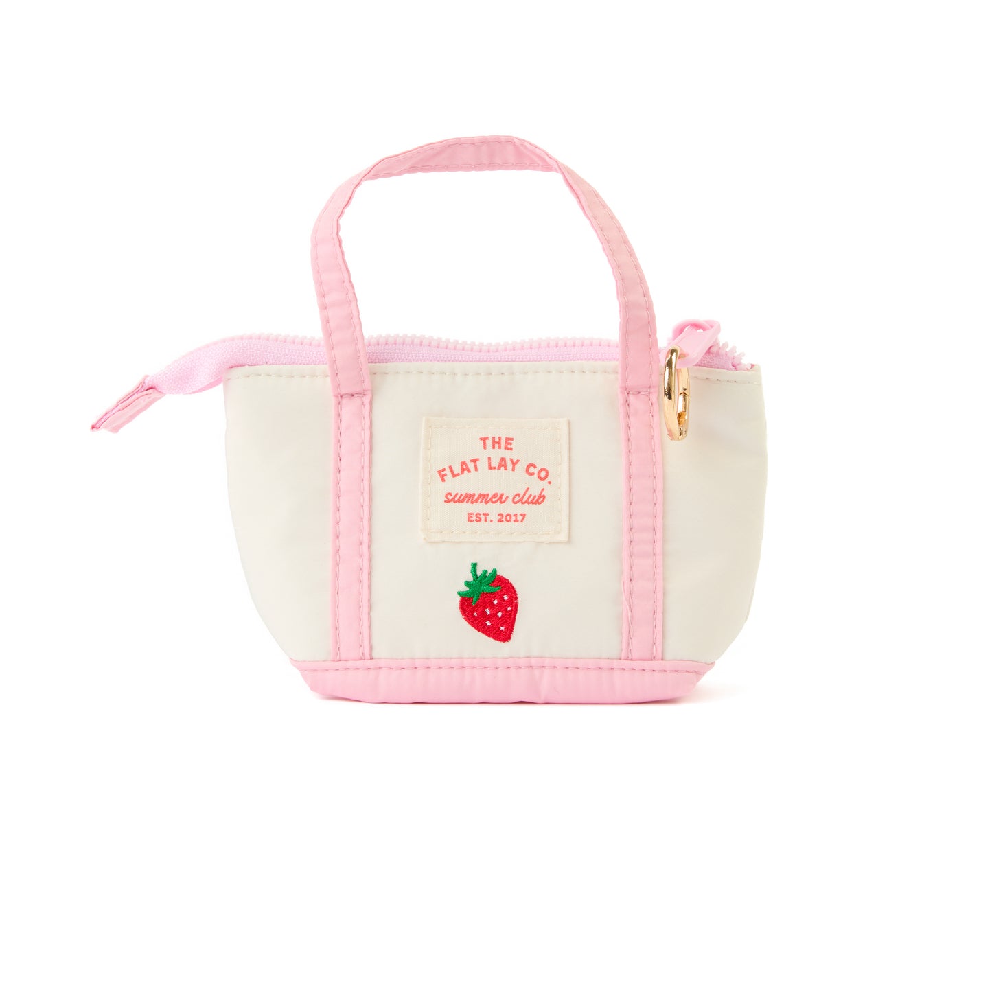 Mini Keyring Täschchen - Strawberries & Cream