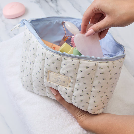 Padded Essential Makeup Pouch - Cotton Ditsy Floral