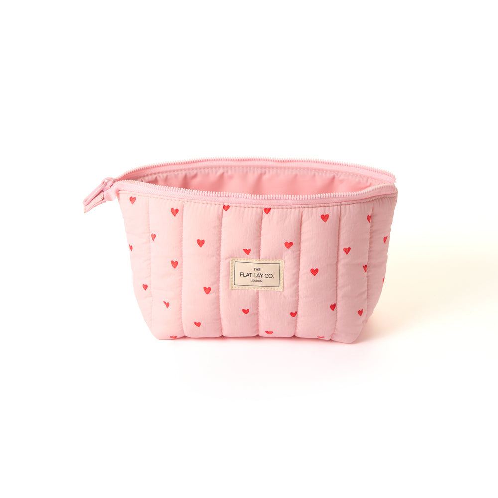 Padded Essential Schminktäschchen - Pinke Herzen