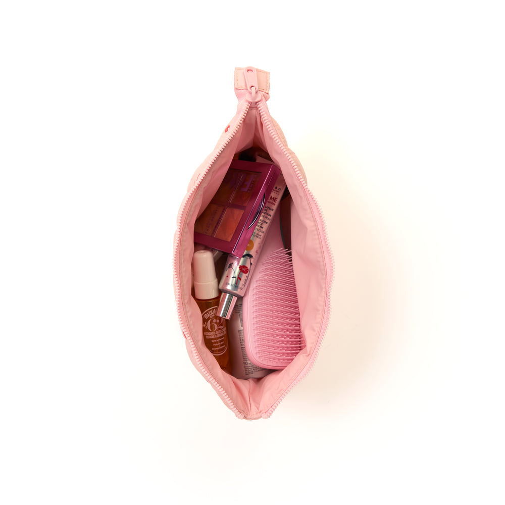 Padded Essential Pouch & Mini Keyring Bundle - Pinke Herzen