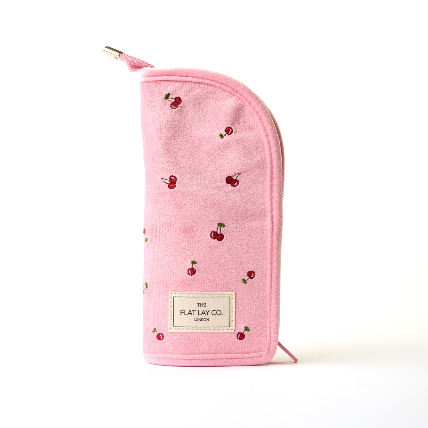 Pinsel-Etui - Rosa Ditsy-Kirsch Samt