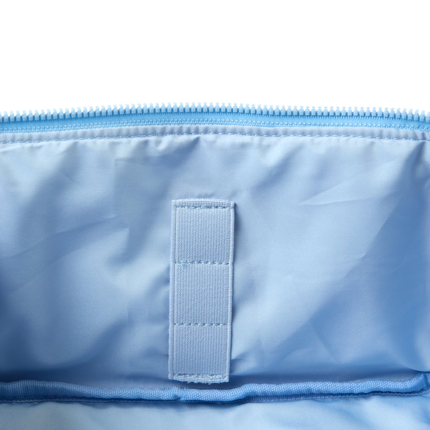 Box-Form Kosmetiktasche - Blauer Ditsy-Schleifen Samt