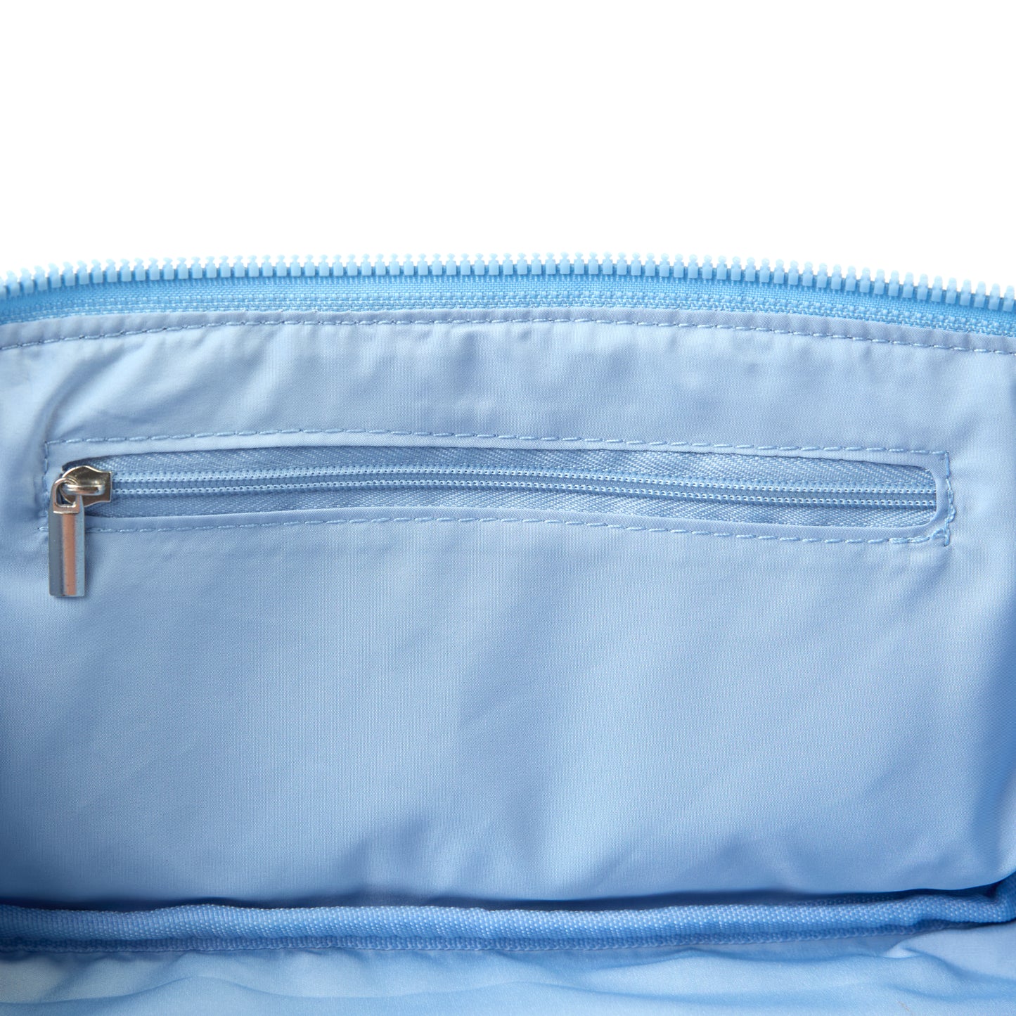 Box-Form Kosmetiktasche - Blauer Ditsy-Schleifen Samt