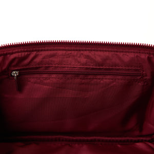 Box-Form Kosmetiktasche - Bordeaux Ditsy-Rosen Samt