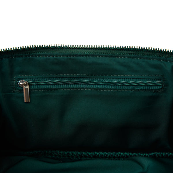 Box-Form Kosmetiktasche - Bestickter Blätter-Samt