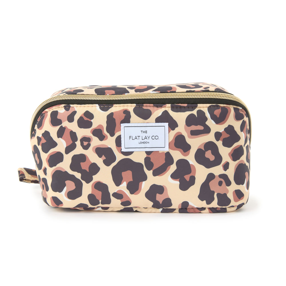 Box-Form Kosmetiktasche - Leopardenmuster