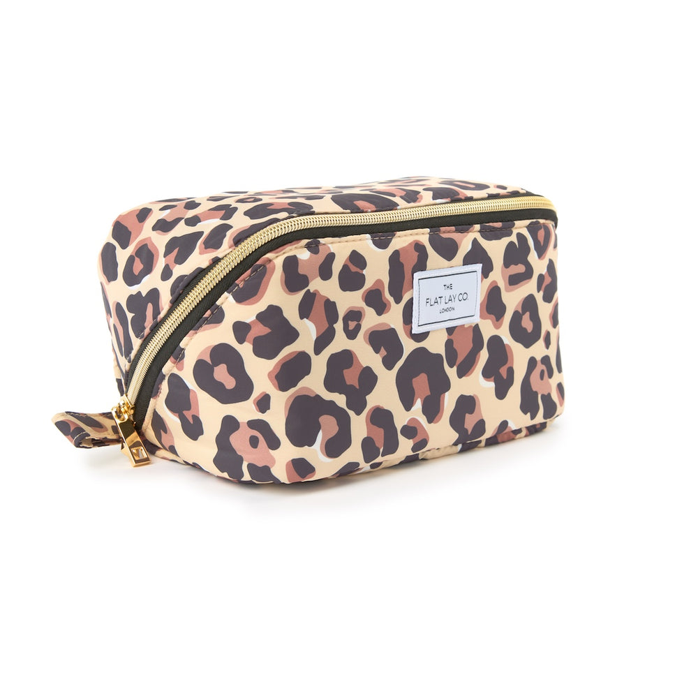 Box-Form Kosmetiktasche - Leopardenmuster