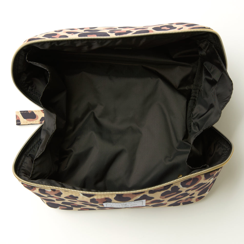 Box-Form Kosmetiktasche - Leopardenmuster