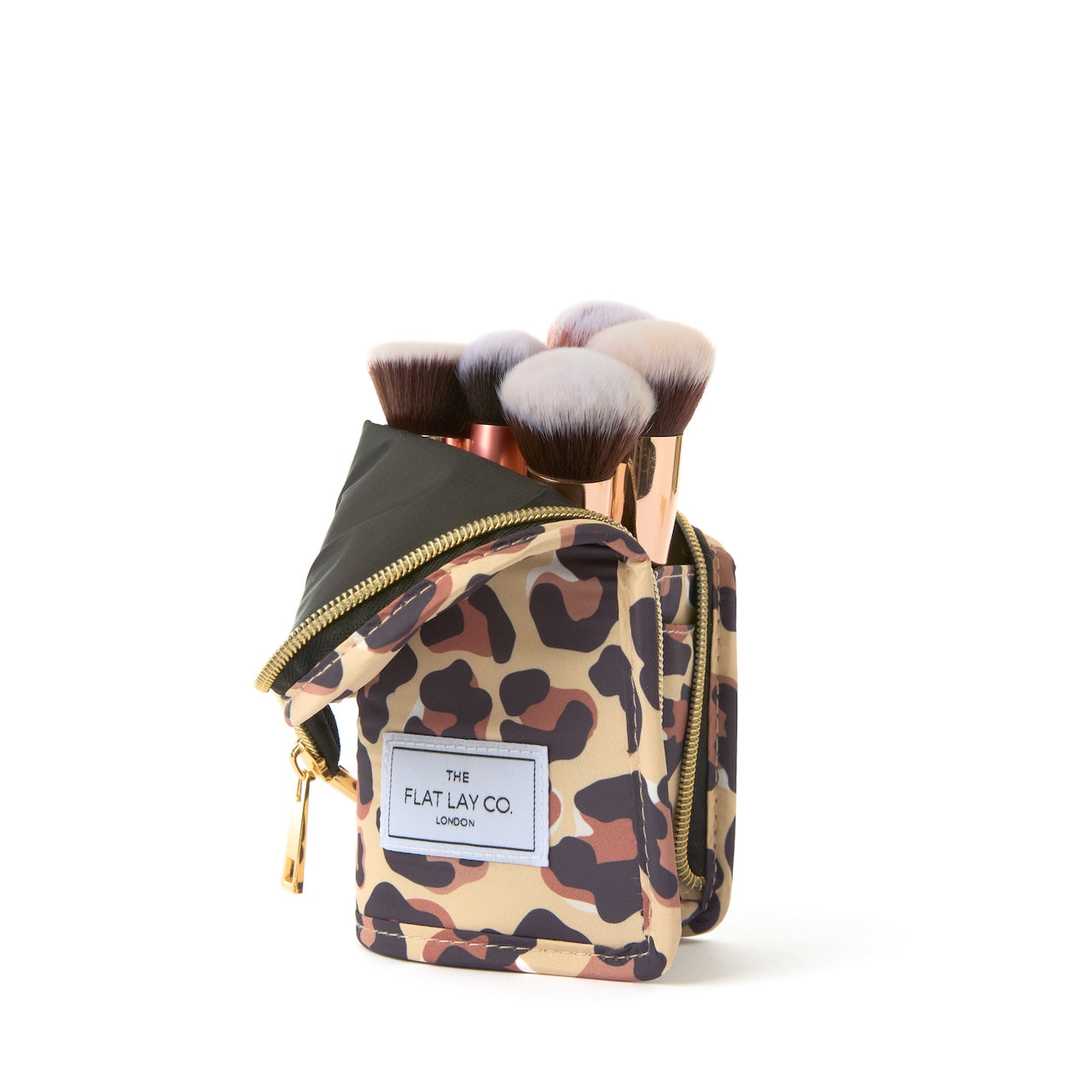 Box Bag & Pinsel-Case Set - Leopardenmuster