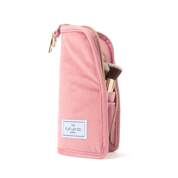 Box Bag & Brush Case Bundle - Pink Velvet