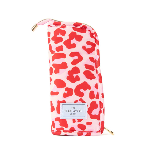Pinsel-Etui - Rosa Leo-Muster
