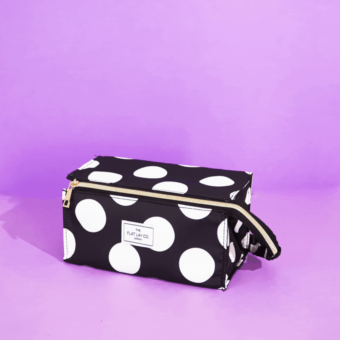 Double Spots Flat Lay Makeup Box Bag