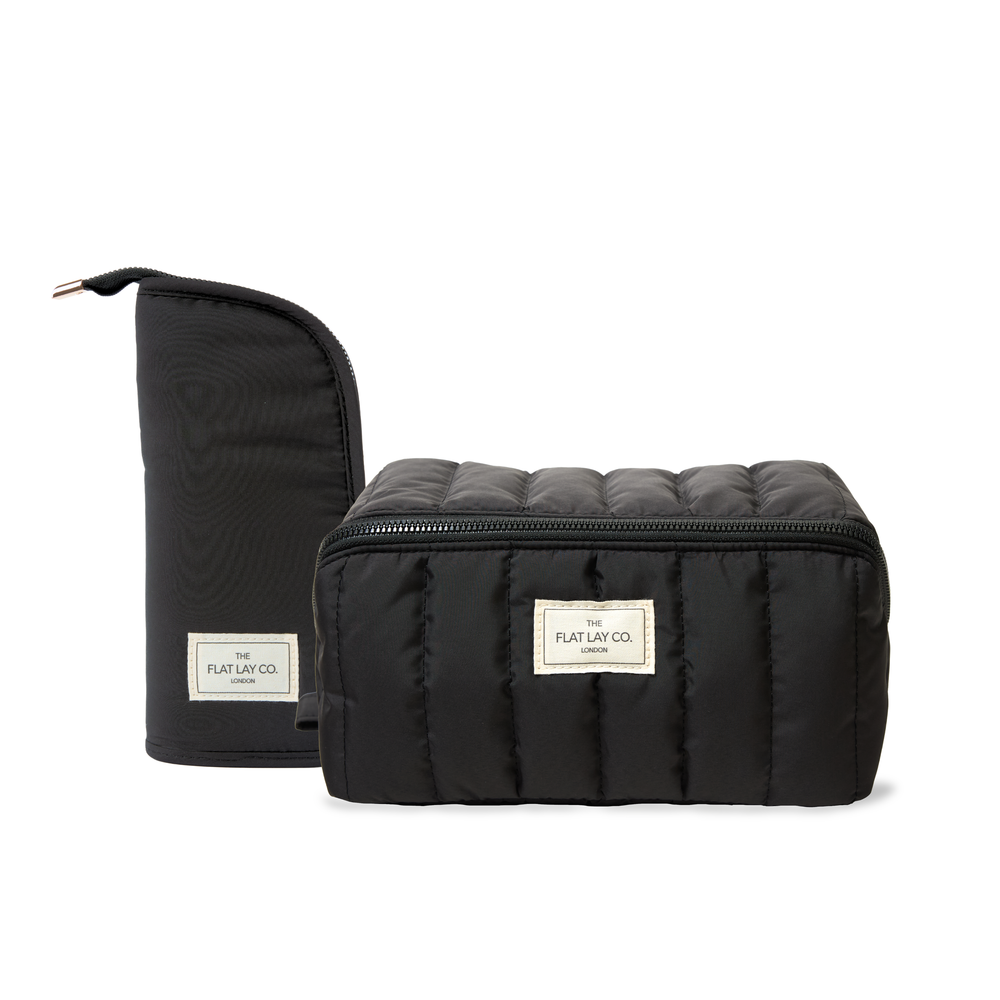 Marshmallow Box Bag & Pinsel-Case Set - Schwarz