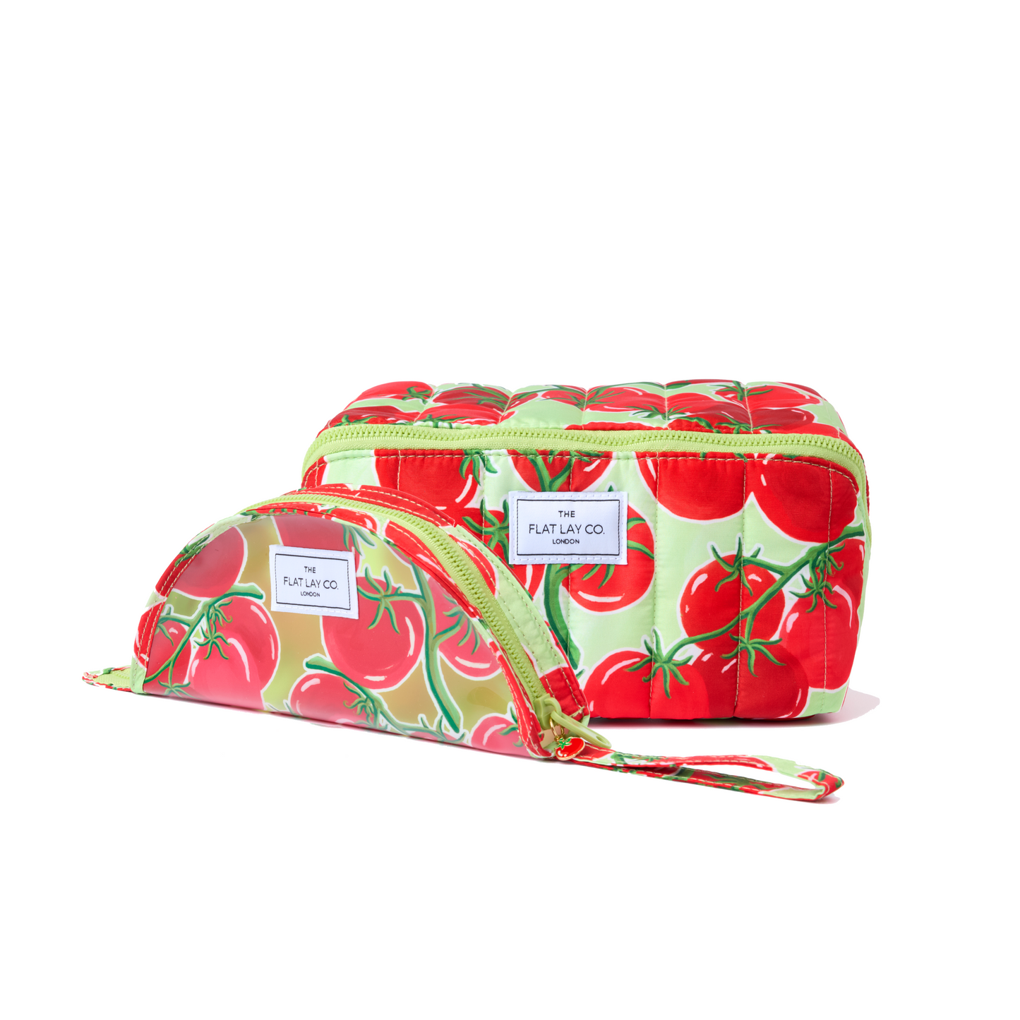 Marshmallow Makeup Bag & Jelly Lunar Pouch Bundle - Tomatoes