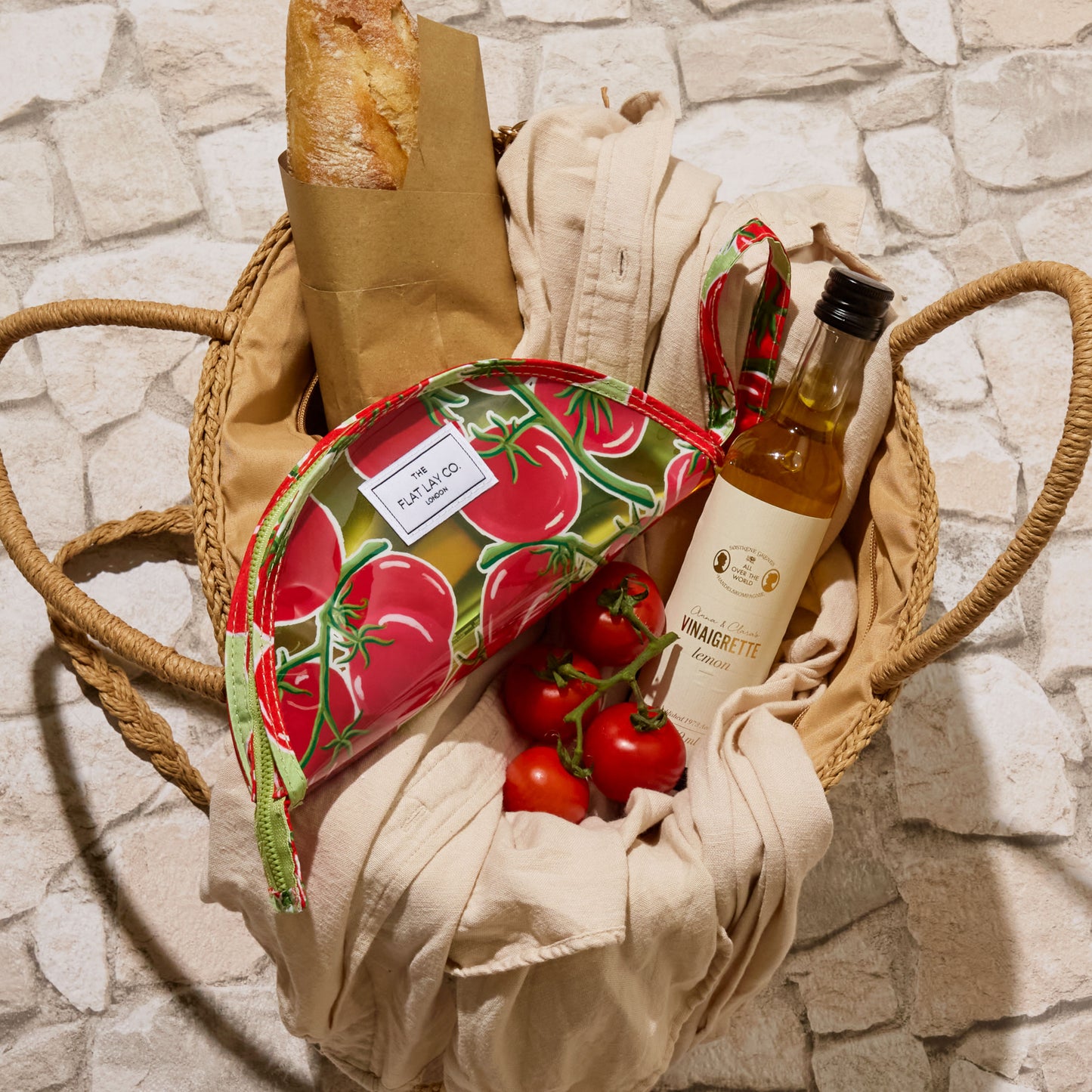 Marshmallow Makeup Bag & Jelly Lunar Pouch Bundle - Tomatoes