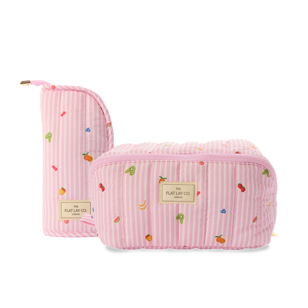 Marshmallow Box Bag & Pinsel-Case Set - Frutas