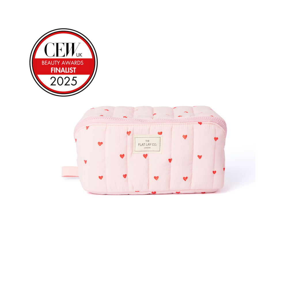Marshmallow Box Bag & Pinsel-Case Set - Pinke Herzen