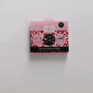 Double Spots Drawstring Flat Lay Makeup Bag