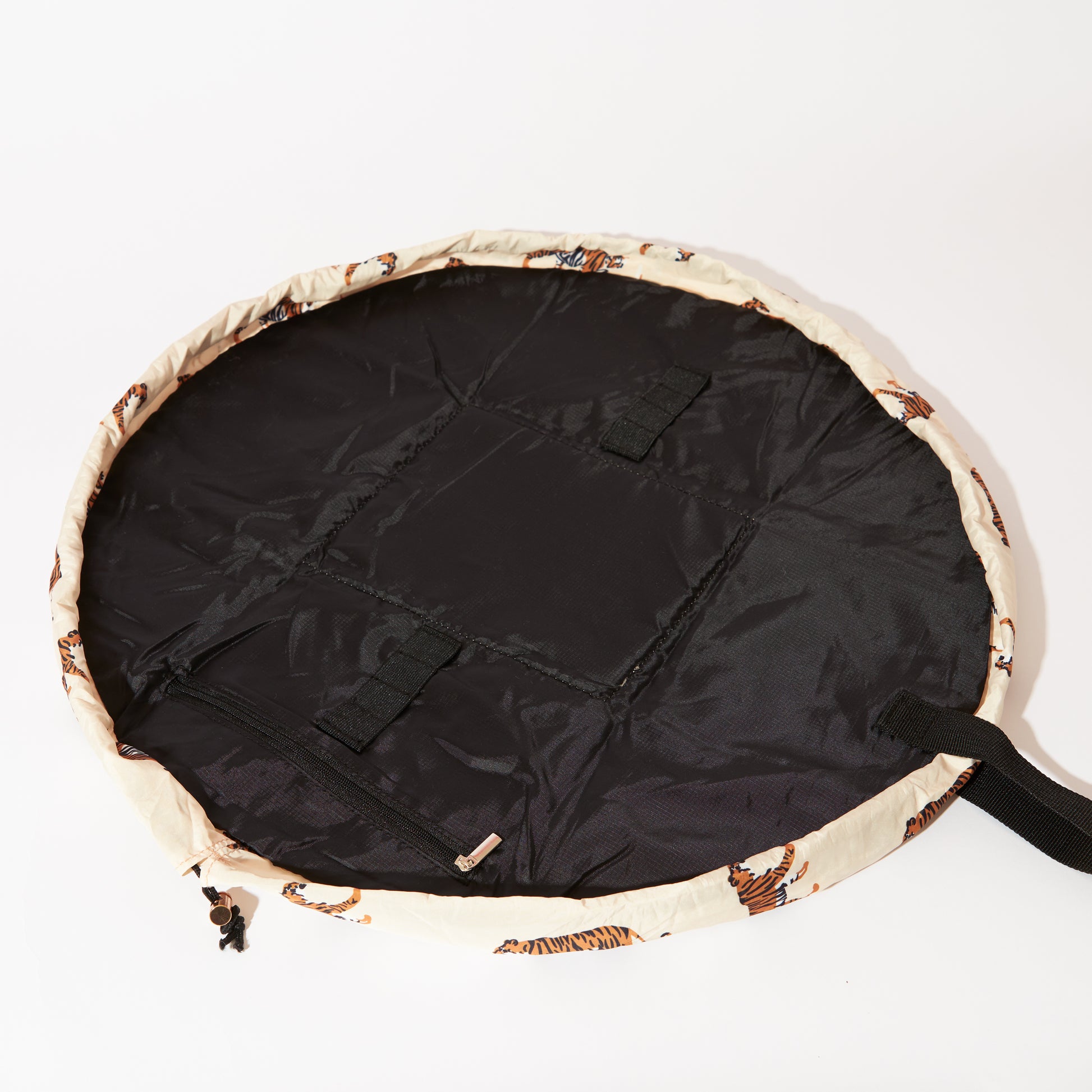 Tigers Drawstring Flat Lay Makeup Bag