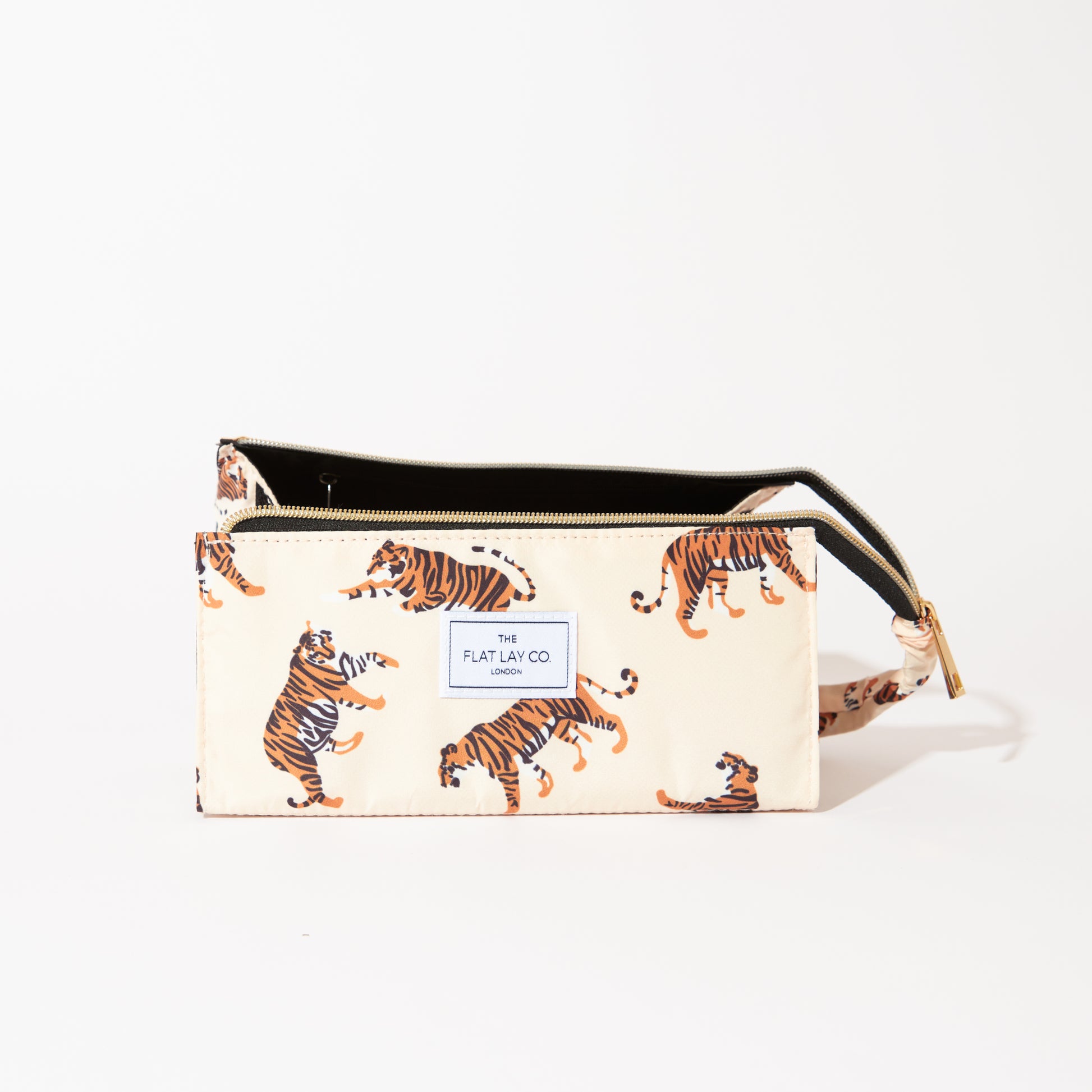 Tigers Flat Lay Makeup Box Bag