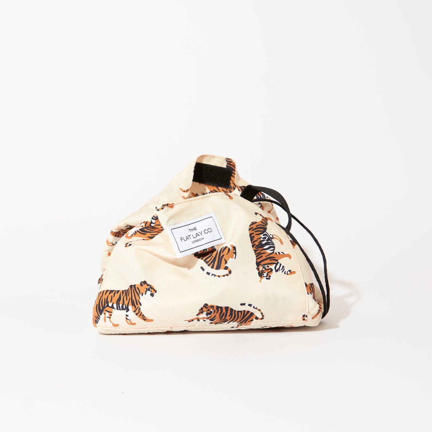 Tigers Drawstring Flat Lay Makeup Bag