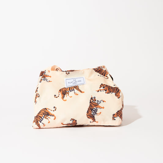 Tigers XXL Drawstring Flat Lay Makeup Bag