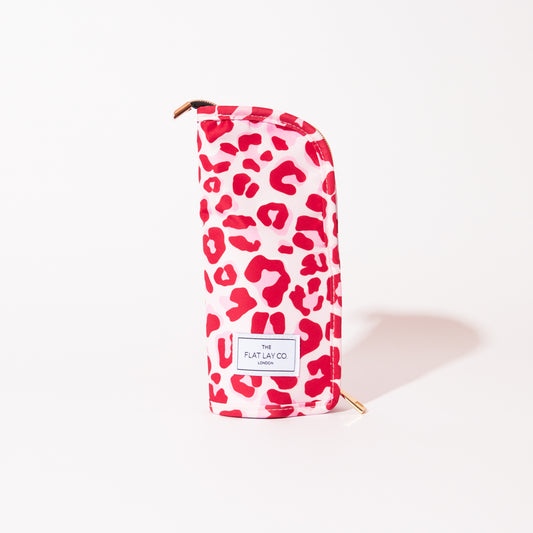 Pink Leopard Standing Brush Case