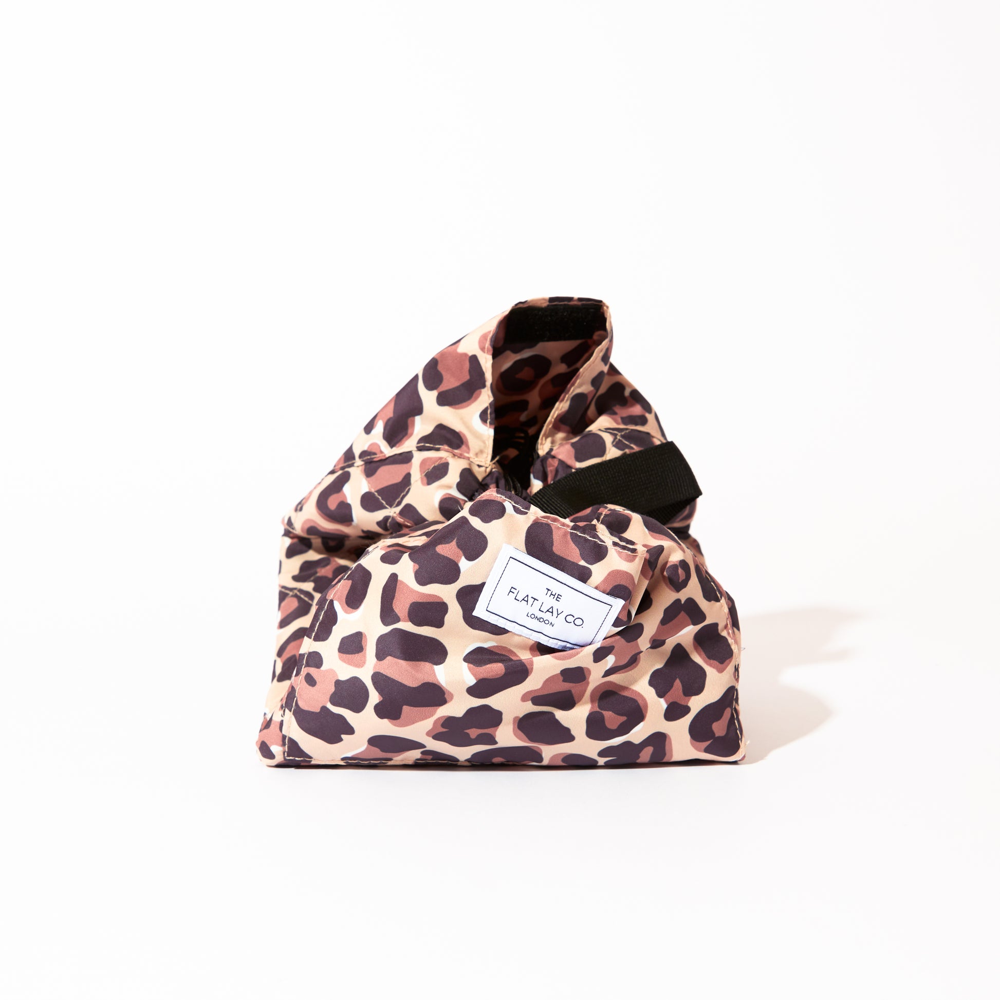 Leopard Drawstring Flat Lay Makeup Bag