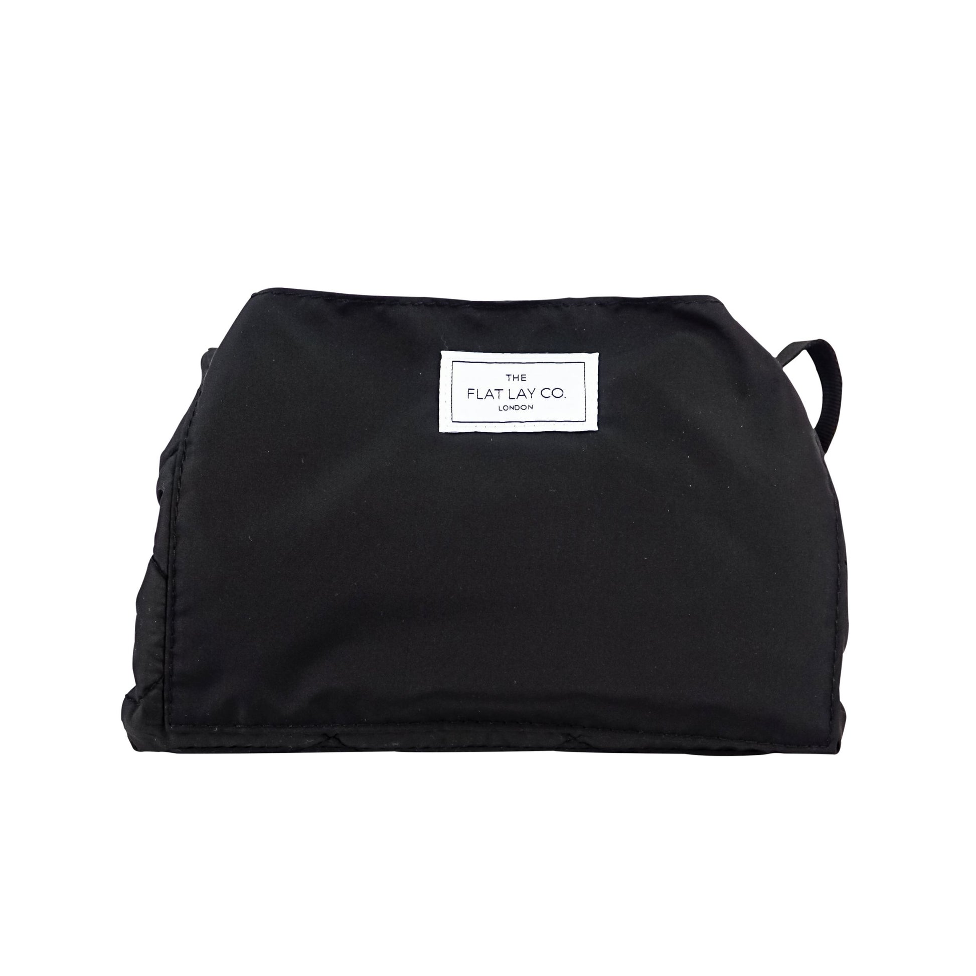 Classic Black XXL Drawstring Flat Lay Makeup Bag