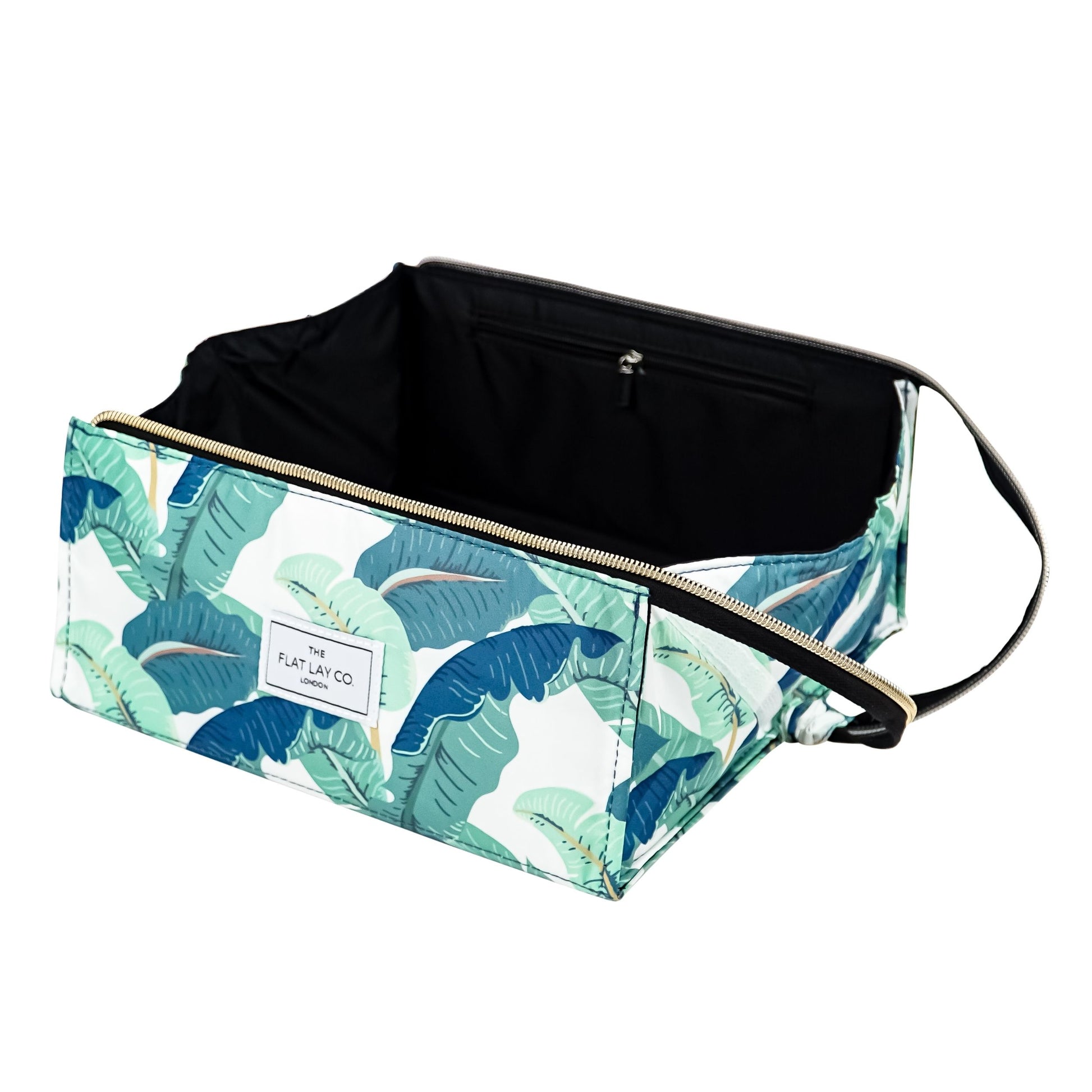 Tropical Leaves XXL Flat Lay Makeup Box Bag 