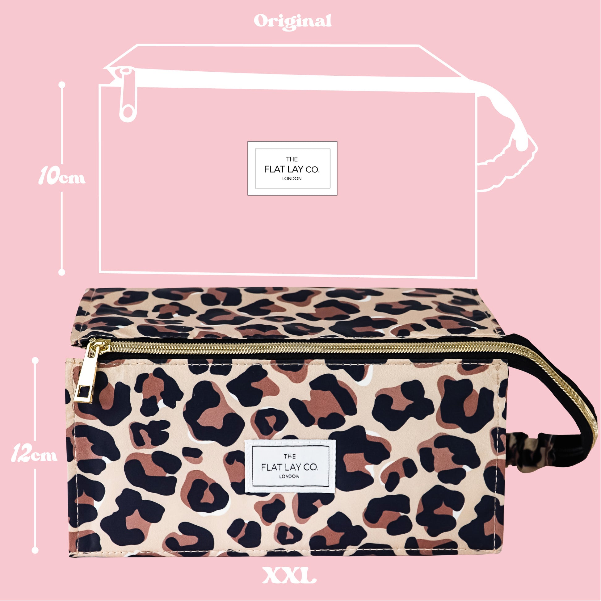 Tropical Leaves XXL Flat Lay Makeup Box Bag 