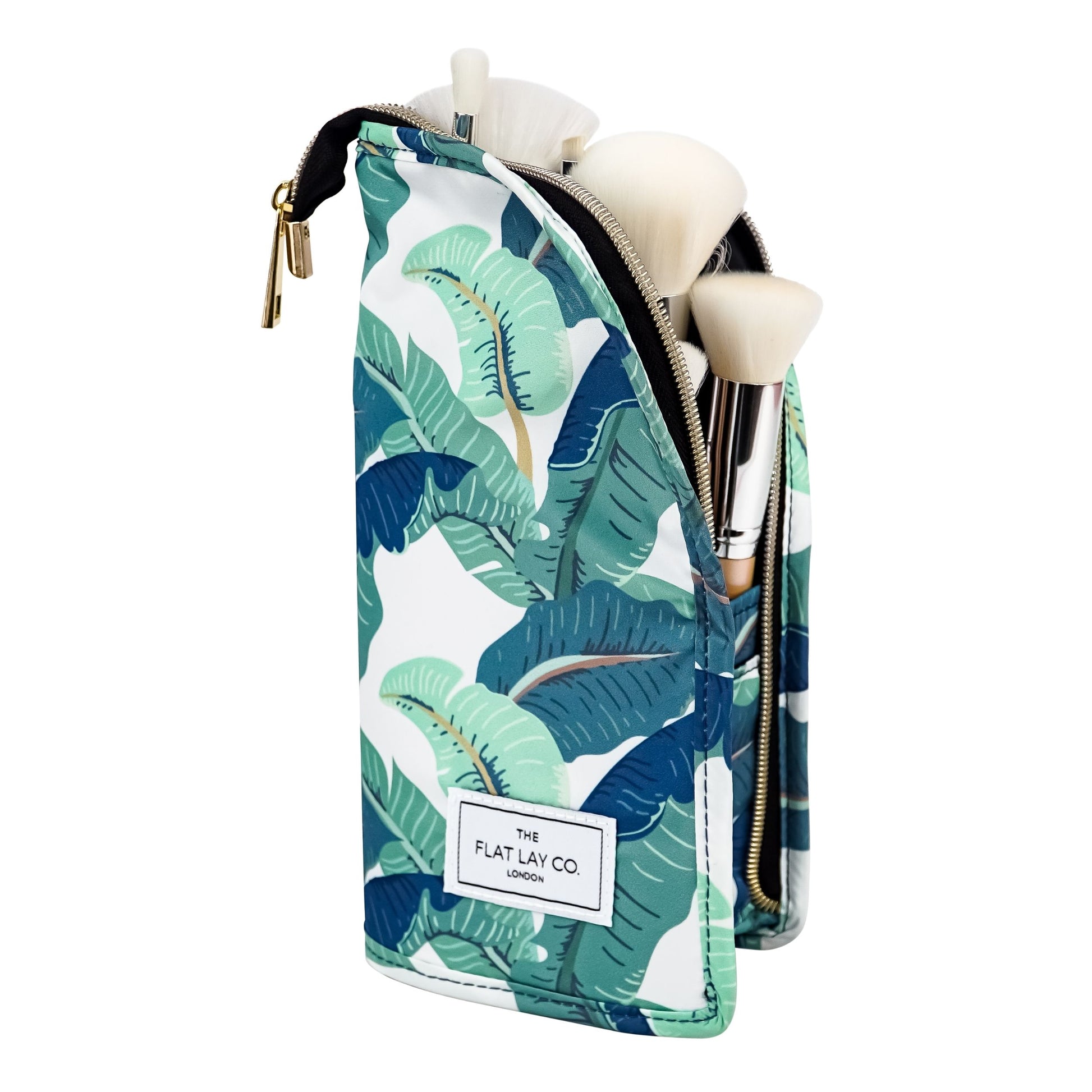 Tropical Leaves XXL Standing Makeup Brush Case 