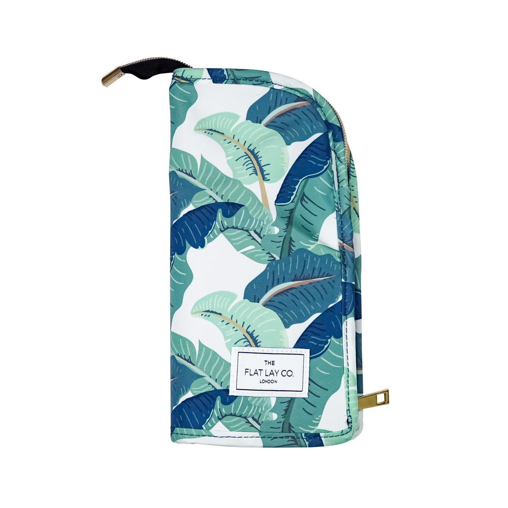 Tropical Leaves XXL Standing Makeup Brush Case 